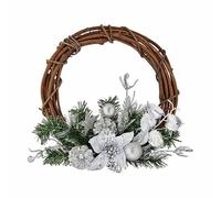 Krist+ Corona de Navidad Marrón Verde Madera Plástico 33 x 9 x 35 cm (12 Unidades)