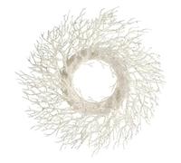 Krist+ Corona de Navidad Rama Blanco Plástico 50 x 10 x 50 cm