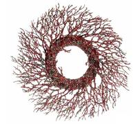 Krist+ Corona de Navidad Rama Rojo Plástico 50 x 10 x 50 cm (2 Unidades)