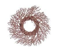 Krist+ Corona de Navidad Rama Rosa Dorado Plástico 50 x 10 x 50 cm