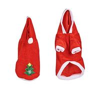 Krist+ Disfraz para Perro L Papá Noel Rojo Poliéster Blanco