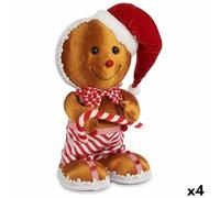 Krist+ Figura Decorativa Galleta Marrón Rojo Poliestireno 19 x 33 x 15 cm (4 Unidades)