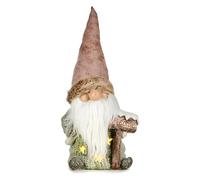 Krist+ Figura Decorativa Luz Duende 21 x 58 x 27 cm Rosa Marrón Blanco Verde Resina