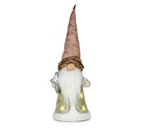 Krist+ Figura Decorativa Luz Estrella Duende 18,8 x 54 x 21 cm Gris Rosa Resina