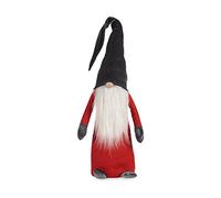 Krist+ Figura Decorativa Rojo Gris Gnomo 20 x 100 x 25 cm Madera Blanco Arena