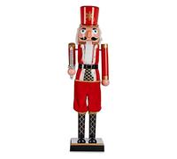 Krist+ Figura Decorativa Rojo Negro Cascanueces 21,5 x 81 x 16 cm Plástico