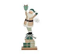 Krist+ Figura Decorativa Verde Papá Noel 7 x 40 x 14 cm Madera