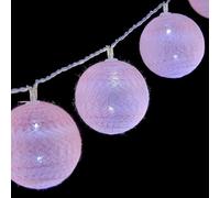 Krist+ Guirnalda de Bolas LED Ø 4 cm 2 m Rosa