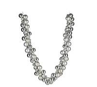 Krist+ Guirnalda de Navidad Bolas de Navidad 130 x 10 x 10 cm Plateado PVC (6 Unidades)