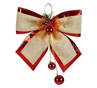 Krist+ Lazo 34 x 35 cm Adorno Navideño Rojo Dorado Plástico