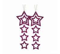 Krist+ Set Adornos de Navidad Estrella Fucsia 19 x 0,2 x 23 cm (24 Unidades)