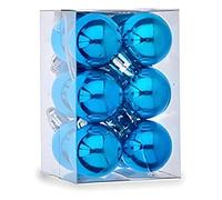 Krist+ Set de Bolas de Navidad Ø 3 cm Azul Plástico 12 x 6 x 6 cm (12 Unidades)