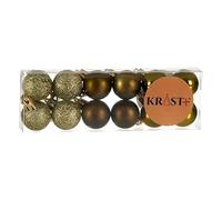 Krist+ Set de Bolas de Navidad 3 x 4 x 3 cm Verde Plástico (12 Unidades)