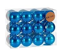 Krist+ Set de Bolas de Navidad Azul Plástico (12 Unidades)