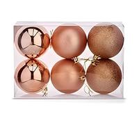 Krist+ Set de Bolas de Navidad Cobre Plástico 8 x 9 x 8 cm (24 Unidades) S3620399 - EAN: 4899888565505