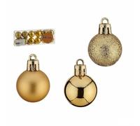 Krist+ Set de Bolas de Navidad Dorado PVC Ø 3 cm (12 Unidades)