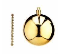 Krist+ Set de Bolas de Navidad Dorado PVC Ø 7 cm (12 Unidades) - Marca EAN: 4899888658726