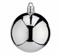 Krist+ Set de Bolas de Navidad Plateado Plástico 6 x 7 x 6 cm (20 Unidades)