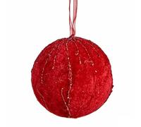 Krist+ Set de Bolas de Navidad Poliéster Rojo 8 x 8 x 8 cm (6 Unidades)