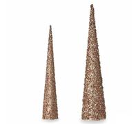Krist+ Set de Figuras Conos Lentejuelas Bronce Dorado (4 Unidades)