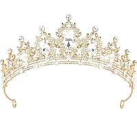 Kristall-Tiara para mujeres - Corona de princesa con piedras brillantes, ideal como accesorio de novia o para fiestas de cumpleaños con temática de cuento