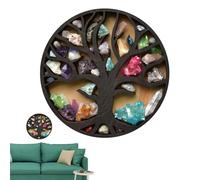 - - Kristallregal, Wanddeko | Herzstück aus Holz, ätherische Kristall-Wandregale für, Weihnachtsdeko, Wandbehang, einzigartiges Geschenk für Frauen