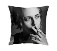 Kristen Stewart Pillow Covers Pillow Cases Soft Cushion Cover Decorative Throw Pillow Sofa Car Square Pillowcase for Home Bed Decor(18x18in)