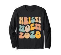 Kristi Noem 2028 para presidente ondulada elección Groovy Manga Larga