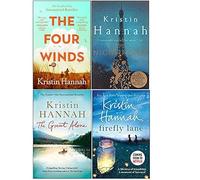 Kristin Hannah 4 Books Collection Set (The Four Winds[Hardcover], The Nightingale, The Great Alone, Firefly Lane)