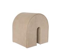Kristina Dam Studio Asiento puf Curved Cuero marrón claro