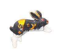 KristLand Bonito broche de conejo de Pascua para mujer, esmaltado, colorido, animal, conejo, regalo de cumpleaños, ramillete, impresionante broche de moda, tono dorado, Cristal, Cristales