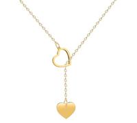 KristLand "Chic Girls Series - Colgante de Mariposa de Acero de Titanio en Cadena Larga Ajustable para Mujer