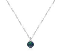 KristLand Collar de Ópalo para Mujer Colgante Esférico en Plata de Ley 925 Joyería Fina con Diseño Minimalista