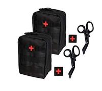 Krisvie 2Pcs Botiquín Médico Táctico EMT Botiquín de Primeros Auxilios, Botiquín Médico de Emergencia para la Familia, Camping al Aire Libre, Caza, Viajes o Deportes