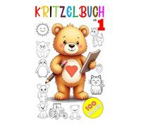 Kritzelbuch ab 1 Jahr: 100 Große und einfache Motive zum Ausmalen & Lernen | Perfektes Malbuch für Kleinkinder