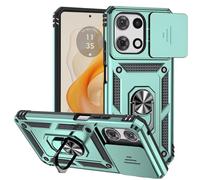 KRjcsfhy Funda compatible con Moto Edge 5G 2025, funda con armadura militar, antigolpes, carcasa 360 con anillo, soporte para teléfono móvil, funda estándar para Moto Edge 5G 2025, verde