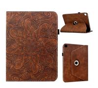 KRjcsfhy Funda para iPad Mini de 5ª generación 2019 de 7.9 pulgadas/iPad Mini 4/3/2/1, funda protectora giratoria de 360 grados, mandala en relieve, funda inteligente con soporte multiángulo, marrón