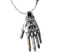 KRJGOERG 1 collar de mano de robot con articulaciones de dedo movibles creativo, joyería de moda mecánica biónica colgante de mano con cadena para hombres y mujeres, 1.0*1.0*1.0