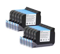 KRLAZdN 1 5 10 Uds 2588 2588+ 2588+(M) Cartucho de Tinta solvente Compatible con Impresora portátil 600DPI Fecha 12,7mm codificador de inyección de Tinta sin cifrado(2588-Black-10pcs)