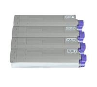 KRLAZdN 4 Piezas compatibles con Cartuchos de tóner de Color Suministros de Impresora Okidata C822 C822n C822dn para número de Pieza 44844616 15 14 13 Tipo C7 43837112 11 10 09