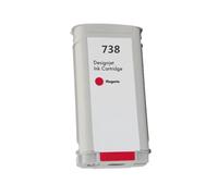 KRLAZdN Calidad Compatible con Cartucho de Tinta DesignJet T850 T950 HP738 Modelo(Magenta -130ml)