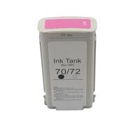 KRLAZdN Cartucho de Tinta pigmentada Compatible con HP70 Designjet Z2100 Z3100 Z3200 Z5200 Z5400 Plotter C9449A C9448A(70LM-Light Magenta)