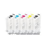 KRLAZdN Cartucho de Tinta Recargable PFI120 Compatible con Impresora TM-200 TM200 TM-205 TM-300 TM-305 TM300 Juego de 5 Colores 130ml con Chip