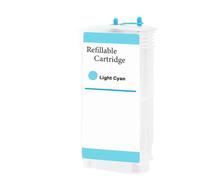 KRLAZdN Cartucho de Tinta Recargable vacío de 8 Uds. De 130ml con Chip Permanente Compatible con Impresora Designjet Z2100 Z3100 Z3200 Z5200 Z5400(Light Cyan)