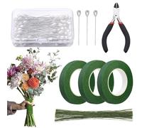 Krmoau Cinta Floral,Cinta Verde para Floristería de 1.2 cm de Ancho Calibre 30 | Calibre 30 para Envolver Injertar Bodas Scrapbooking Manualidades