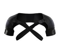 Krmoau Espalda estabilizadora de hombro, ortesis de hombro doble, vendaje elástico de compresión para los hombros, protección para el hombro, manga de compresión transpirable con correa de hombro