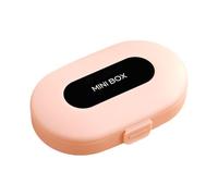 Krmoau Estuche para pastillas, pastillero, portátil, de viaje, pastillero, con 6 compartimentos, organizador diario de píldoras, portátil para el bolsillo, monedero para