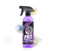 Krmoau Limpiador para llantas de automóviles, 120 ml, potente removedor de polvo de freno, limpiador para, para la limpieza detallada del interior del coche, exterior, motor y cubo de rueda