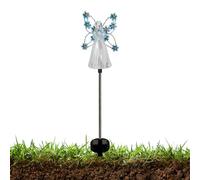 Krmoau Luces solares de ángel,Pray Solar Angel Lights Jardín al aire libre a prueba de agua con 7 LED | Decoraciones de cementerio de ángel solar a prueba de agua para tumba, patio trasero, césped,