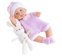 Krmoau Muñeca Reborn Infantil - 30 Cm Muñeca Lavable De Cuerpo Completo con Conejito, Real para Niños | Regalo para Amigas Jóvenes Hija Cumpleaños Navidad San Valentín Casa Coche